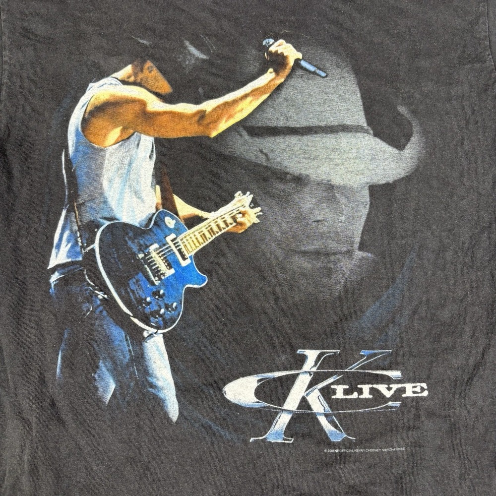 Vintage Kenny Chesney Shirt Mens‎ Small Black Hillbilly Rock Star Tour Band Tee